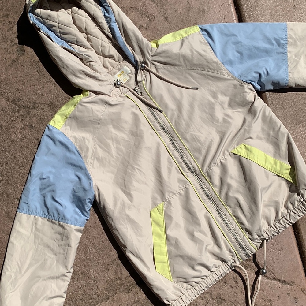Maeve by Anthropologie Small Venus Color Block Windbreaker Lightweight Jacket